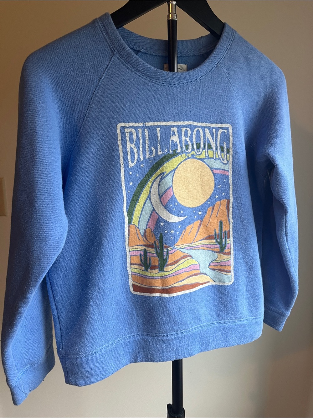 Billabong Light Blue Desert Graphic Crewneck Sweatshirt